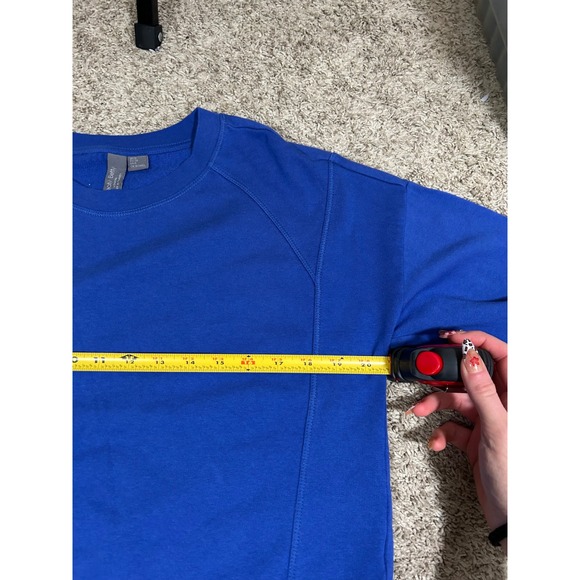 Sweaty Betty Royal Blue Cropped Long Sleeve Sweatshirt Crewneck Cropped Women - Picture 6 of 6